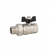 Кран шаровой с «американкой» ВР-НР бабочка из алюминия 3/4" x 3/4" (G219.05)