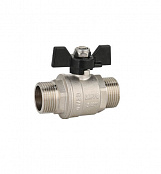 Кран шаровой полнопроходной НР-НР бабочка из алюминия 1/2" x 1/2" (G228.04)